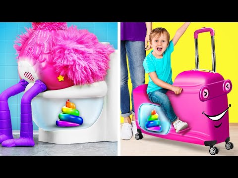 TRAVEL HACKS REVEALED FOR COOL PARENTS || DIY Parenting Hacks & Gadgets! Crafts By 123 GO! TRENDS