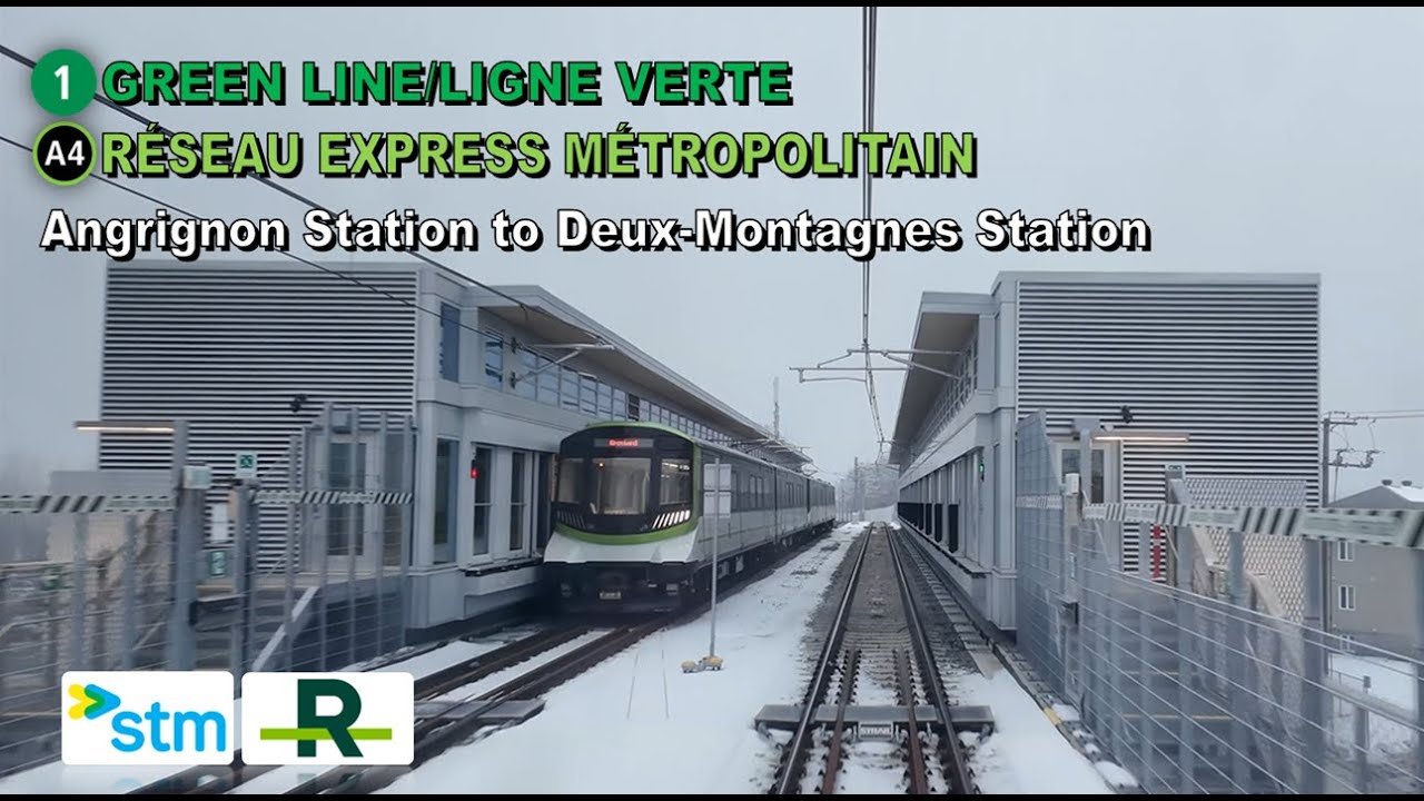Montreal Metro & REM POV Ride: Angrignon Station to Deux-Montagnes Station Via McGill Station