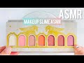Satisfying Slime Coloring with Makeup! Mixing Colorful Eyeshadow into Clear Slime!