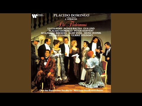 Putar Strauss, Johann II: Die Fledermaus, Act 2: Il bacio. "Sulle labbra, se potessi" (Eva, Ivan) - Plácido Domingo
