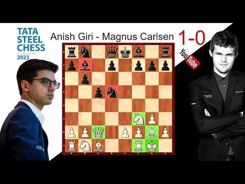 Anish Giri versus Magnus Carlsen, Tata Steel Chess 2023 Rd. No. 4