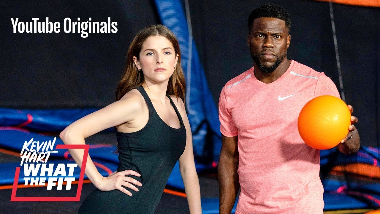 ⁣Trampoline Dodgeball with Anna Kendrick and Kevin Hart