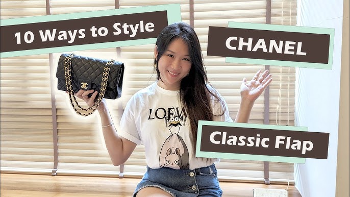 How Parisian style the Chanel classic flap bag #chanelclassicflap #chanel  #fashionstyle 