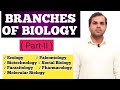 Branches of Biology | Environmental Biology |Paleontology|Biotechnology|Social Biology|Parasitology