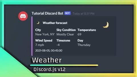 HOW TO MAKE A DISCORD BOT | WEATHER | #23