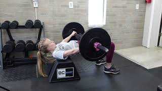 Barbell hip thrust w/ pulse