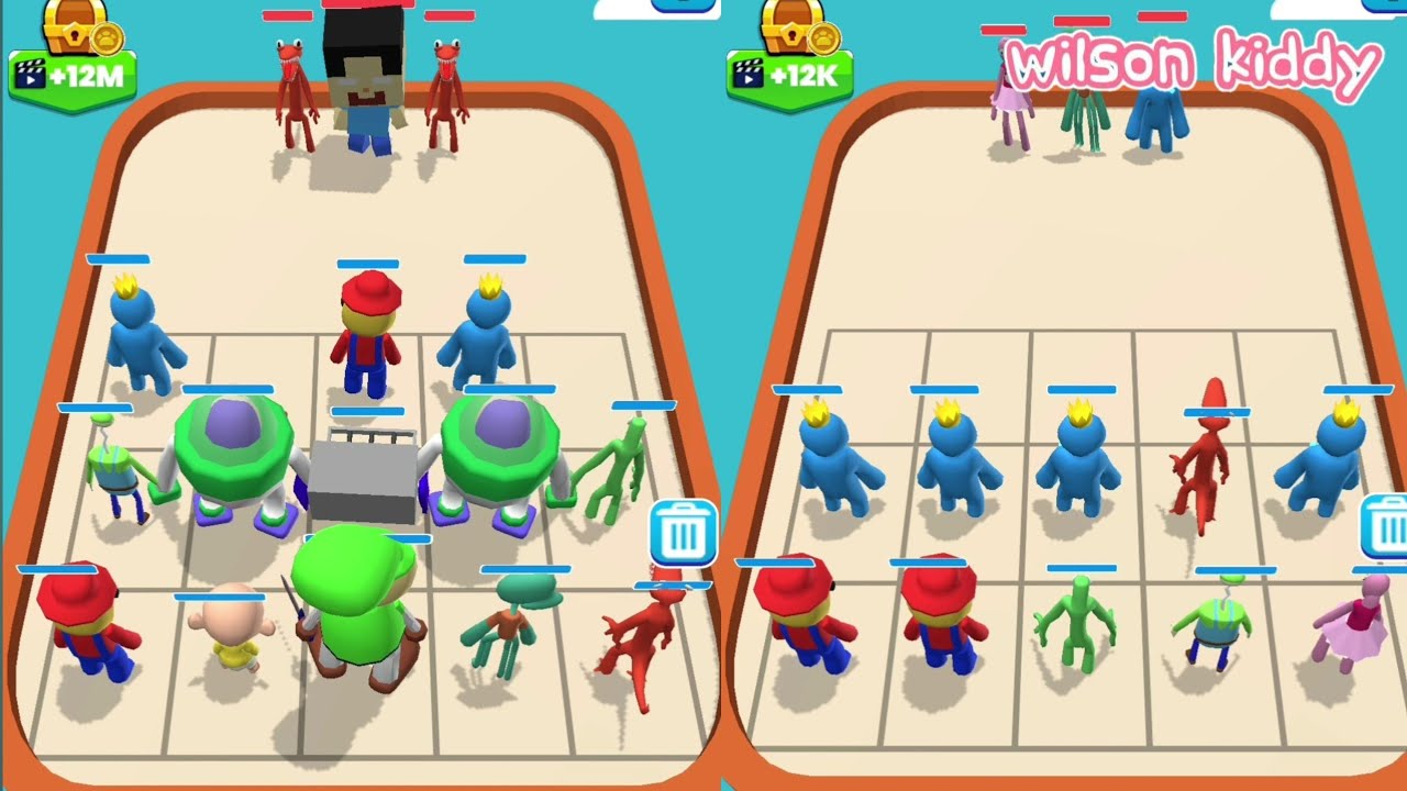 Pasukan Monster Blue Vs Baby In Yellow | Merge Master Rainbow Friends | Wilson Kiddy