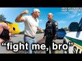 When Wannabe Tough Guys Challenge The WRONG Cops