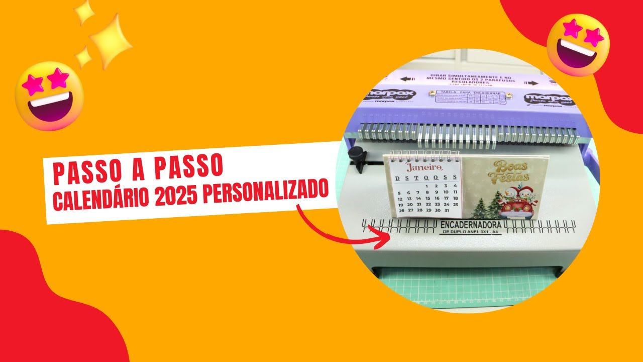 Capa do vídeo Calendário 2025 com a Encadernadora Espiral Flex da Marpax✨