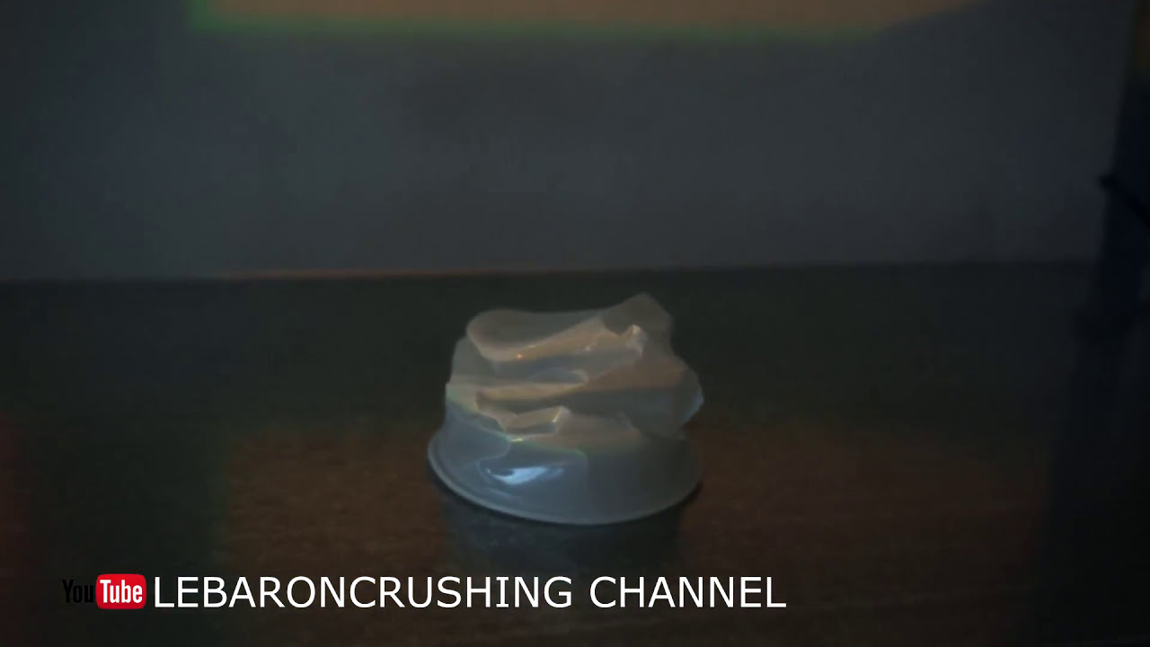 CRUSHING PLASTIC CUP WITH HYDRAULIC FUCK