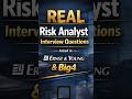 Top 10 Real Risk Analyst Interview Questions with Answers Big4 #riskanalysis #interview