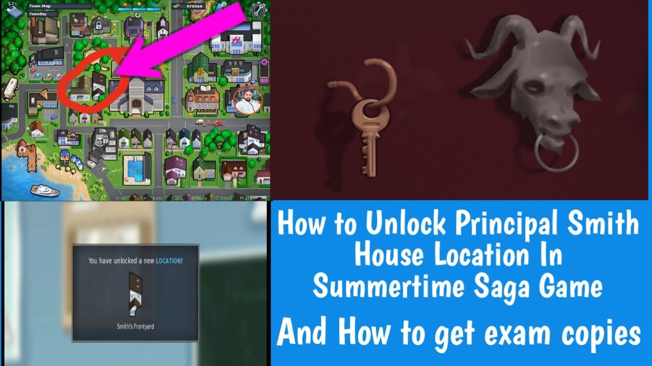 How To Unlock Principal Smith S House Location Summertime Saga How To Get Exam Copies Games Youtube