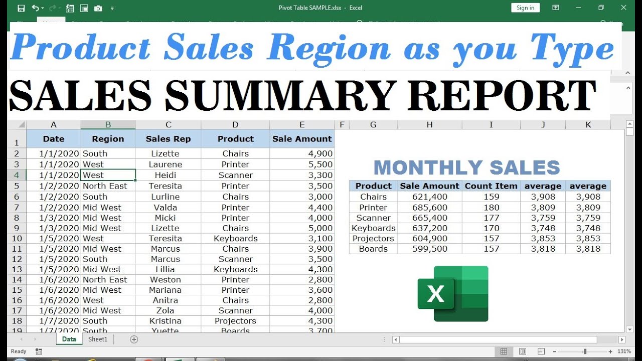 how-to-create-a-summary-sheet-in-excel-youtube