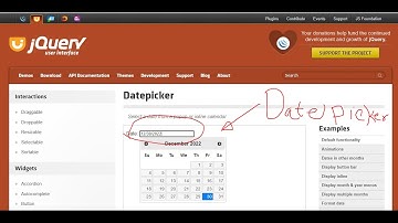 Datepicker Select a date from a popup or inline calendar