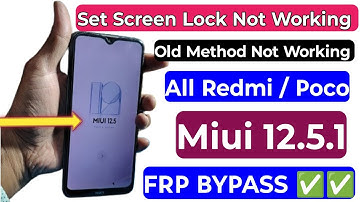 All Redmi / Poco Miui 12.5.1 FRP Bypass | Without Pc | Old Method Not Working | 100% Working Method