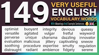 149 Very Useful English Vocabulary Words With Meanings And Phrases Improve Your English Fluency