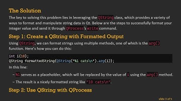 How to Send INT Variables with QProcess Write Command in Qt