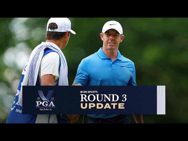 2024 PGA Championship ROUND 3 UPDATE: Rory McIlroy SOARING UP Leaderboard I CBS Sports