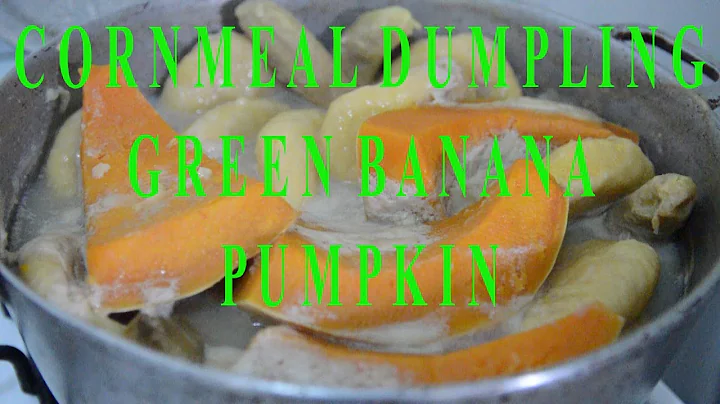 Boiled Cornmeal Dumpling, Green Banana, Pumpkin (Jamaican Food)