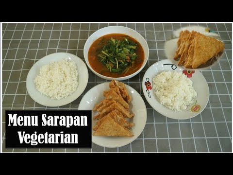 Resep Menu Sarapan Vegetarian Sambel Sayur Sawi Feat Tempe Goreng Youtube