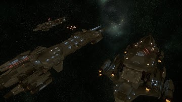 Star Citizen Alpha 3.9.1 PTU - Javelin and Idris fire fight