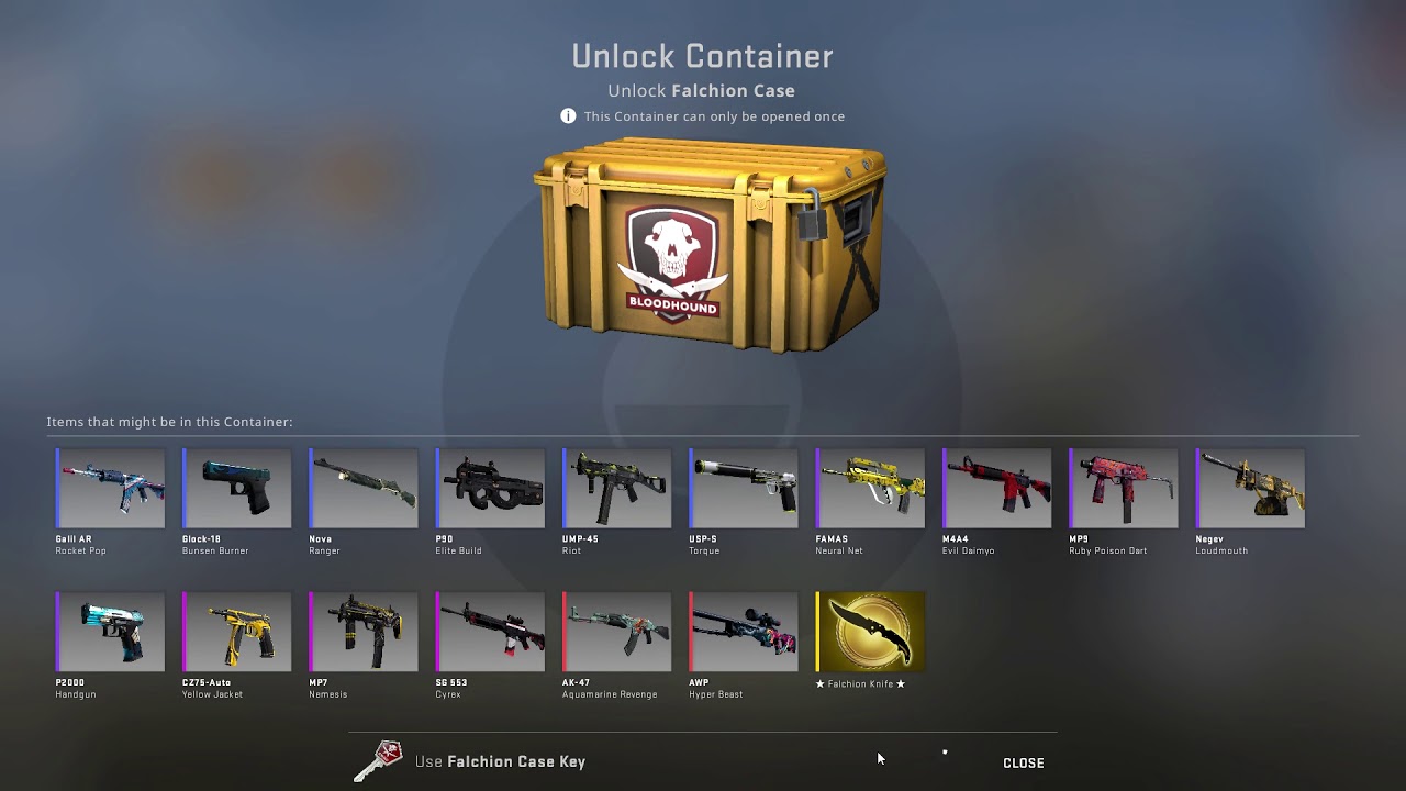 5x random csgo cases