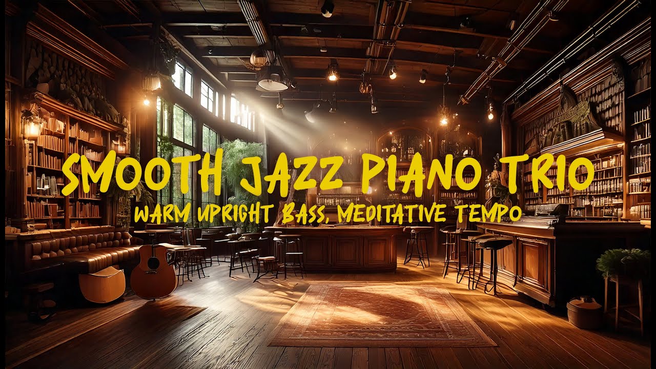 Smooth jazz piano trio ❤️ warm upright bass, meditative tempo 🎶