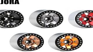 Injora Metal 6 Spokes 1.9 Beadlock Wheel Hub Rim For 110 Rc Crawler Axial Scx10 90046 Cap