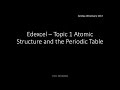 Edexcel thme 1 structure atomique et tableau priodique rvision