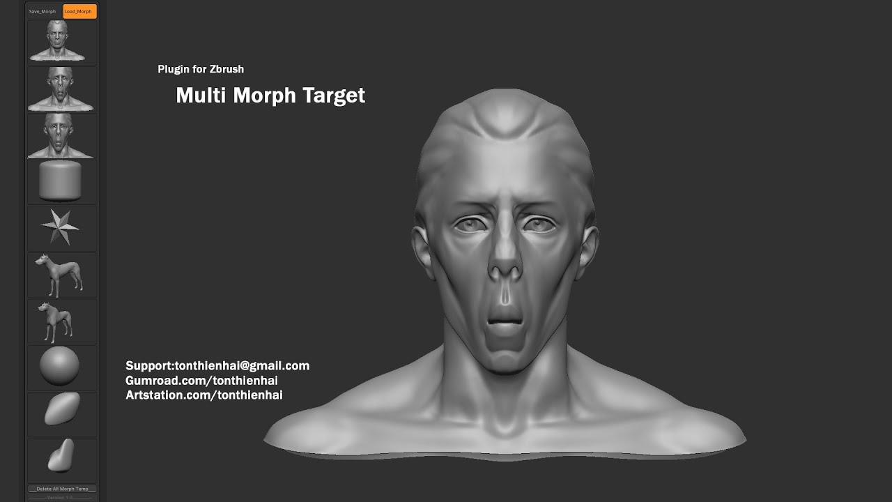 how to make a morph target in zbrush
