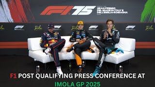 Post Qualifying Press conference with Verstappen, Oscar and George|| F1 Imola Grand Prix