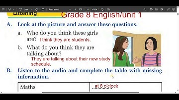 class 8 English audio unit 1 to 5/grade 8 English listening test/English audio/class 8