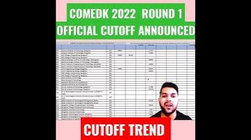 Comedk 2022 Round 1 official cutoff announced | Cutoff trend🔥 | Expected for upcoming rounds #comedk
