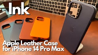 iPhone 14 Pro Max and Orange Leather Case Unboxing 