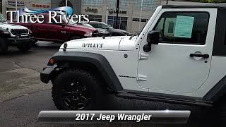 Certified 2017 Jeep Wrangler Willys Wheeler, Pittsburgh, PA R0520A Three Rivers Chrysler Jeep Dodge Pittsburgh