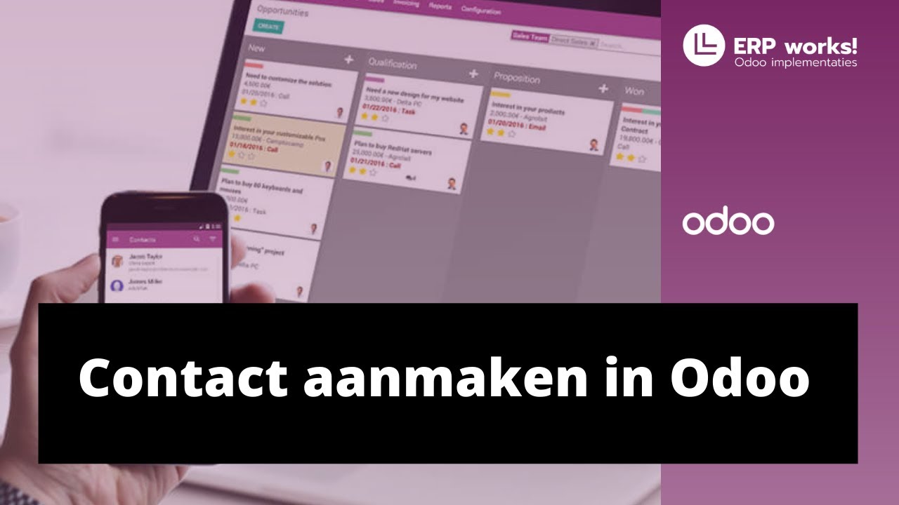 Contact aanmaken in Odoo - YouTube