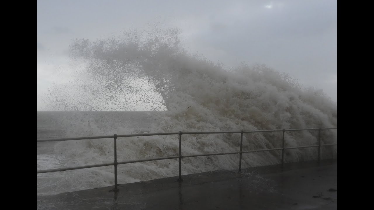 When high tide hits hard! huge and furious waves today