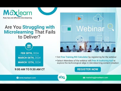 MaxLearn LLC launches its eponymous microlearning platform and 'The MaxLearn Method', as a methodology for effective microlearning MaxLearn LLC launches its eponymous microlearning platform and 'The MaxLearn Method', as a methodology for effective microlearning