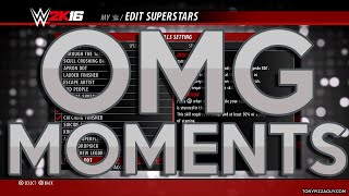 【WWE 2K16】✦ OMG Moments - Basic Action - Special Match Action - Special Action - Skill Setting