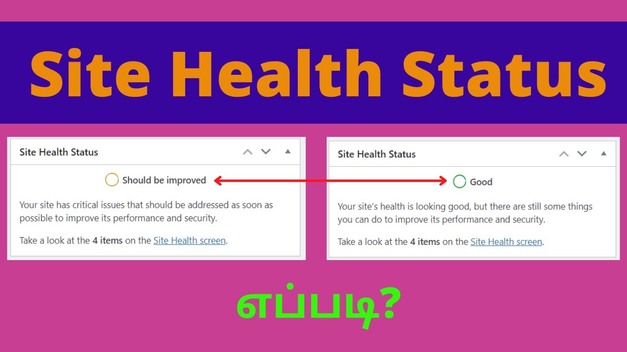 Wordpress site health status hostinger php configurations in tamil