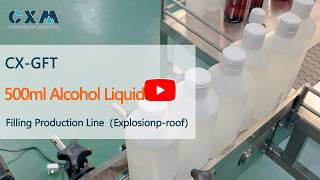 Automatic 500ml Alcohol Liquid Filling, Capping & Labeling Line (Explosion-Proof)
