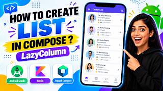 Android Jetpack Compose List | LazyColumn & LazyRow How to Create List in Compose  Android Lazy List Guide