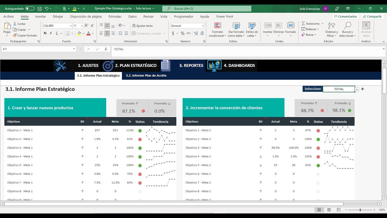 Plan Estratégico en Excel 📊 | Planificación Estratégica en Excel♟️ ...