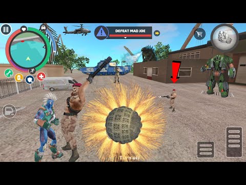 Rope Hero: Vice Town (Car Ball Crushes Skull Boss)Car Ball vs Skull Mafia Boss - Android Gameplay HD