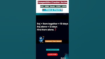 Problems | Time and Work  | #maths  #shorts#short #gk #trending #viral #rrb#ntpc#ssc#upsc#shortsfeed