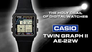 Casio Twin Graph II AE22W  Check out the review of this ultra rare, retro digital/analog watch.