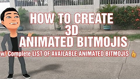HOW TO CREATE ANIMATED 3D BITMOJI