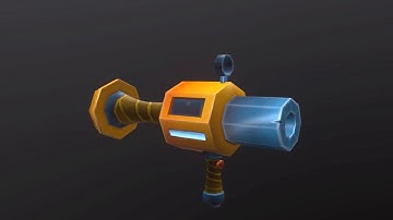 3D Model : Stylized Grenade Launcher Using PBR Materials