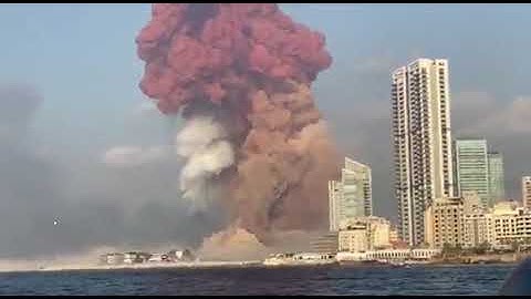 Beirut Lebanon Massive Explosion - multi angle