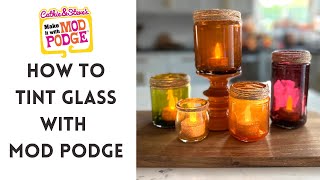 How to Tint Jars with Mod Podge and Food Coloring